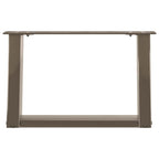 vidaXL Couchtischbeine U-Form 2 Stk. Naturstahl 40x(30-31) cm Stahl