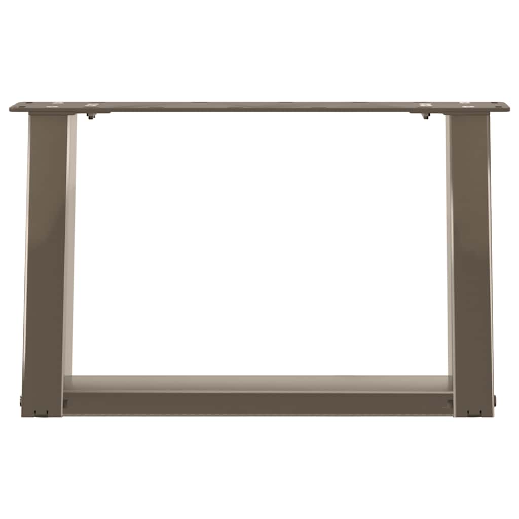 vidaXL Couchtischbeine U-Form 2 Stk. Naturstahl 40x(30-31) cm Stahl