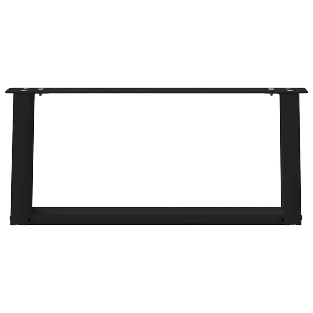 vidaXL Couchtischbeine U-Form 2 Stk. Schwarz 60x(30-31) cm Stahl