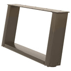 vidaXL Couchtischbeine U-Form 2 Stk. Naturstahl 60x(30-31) cm Stahl