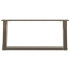 vidaXL Couchtischbeine U-Form 2 Stk. Naturstahl 60x(30-31) cm Stahl