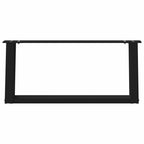 vidaXL Couchtischbeine U-Form 2 Stk. Schwarz 70x(30-31) cm Stahl