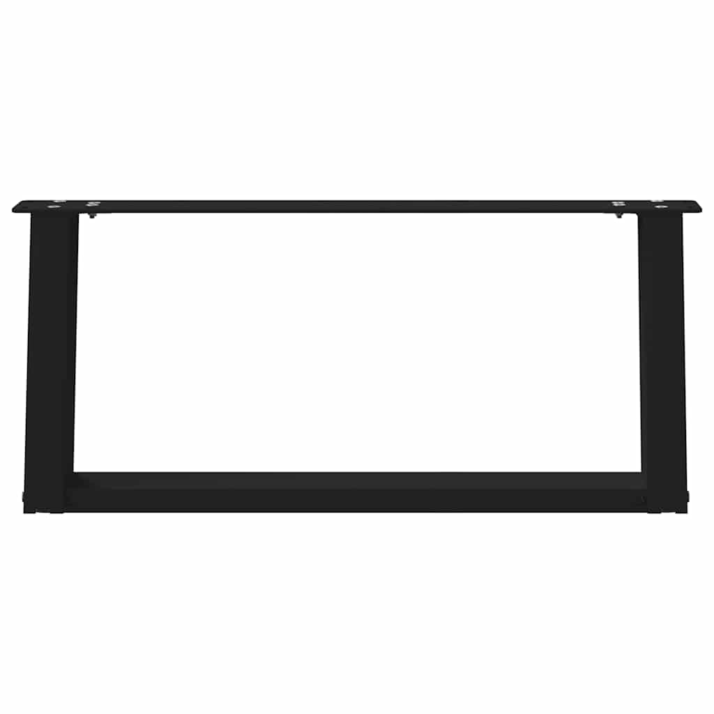 vidaXL Couchtischbeine U-Form 2 Stk. Schwarz 70x(30-31) cm Stahl