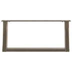vidaXL Couchtischbeine U-Form 2 Stk. Naturstahl 70x(30-31) cm Stahl