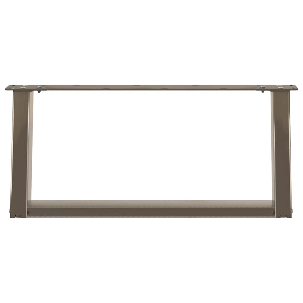 vidaXL Couchtischbeine U-Form 2 Stk. Naturstahl 70x(30-31) cm Stahl