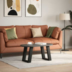 vidaXL Couchtischbeine U-Form 2 Stk. Schwarz 28x(42-43) cm Stahl