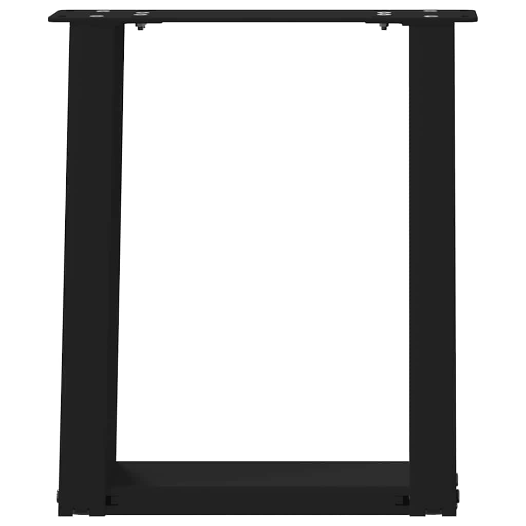 vidaXL Couchtischbeine U-Form 2 Stk. Schwarz 28x(42-43) cm Stahl