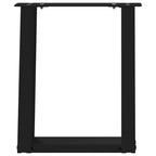 vidaXL Couchtischbeine U-Form 2 Stk. Schwarz 28x(42-43) cm Stahl
