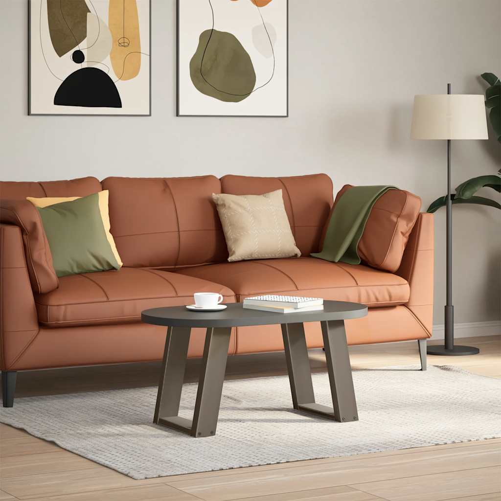 vidaXL Couchtischbeine U-Form 2 Stk. Naturstahl 28x(42-43) cm Stahl