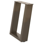 vidaXL Couchtischbeine U-Form 2 Stk. Naturstahl 28x(42-43) cm Stahl