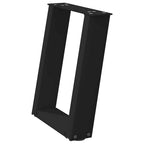 vidaXL Couchtischbeine U-Form 2 Stk. Schwarz 38x(42-43) cm Stahl