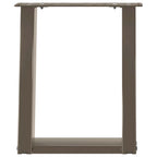 vidaXL Couchtischbeine U-Form 2 Stk. Naturstahl 38x(42-43) cm Stahl