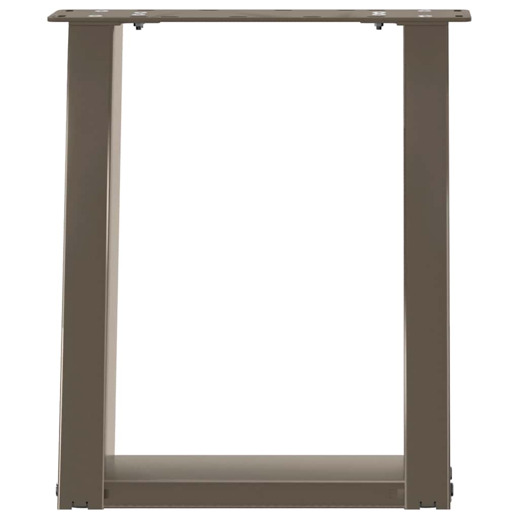 vidaXL Couchtischbeine U-Form 2 Stk. Naturstahl 38x(42-43) cm Stahl