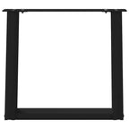 vidaXL Couchtischbeine U-Form 2 Stk. Schwarz 50x(42-43) cm Stahl