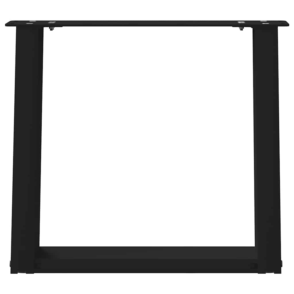vidaXL Couchtischbeine U-Form 2 Stk. Schwarz 50x(42-43) cm Stahl