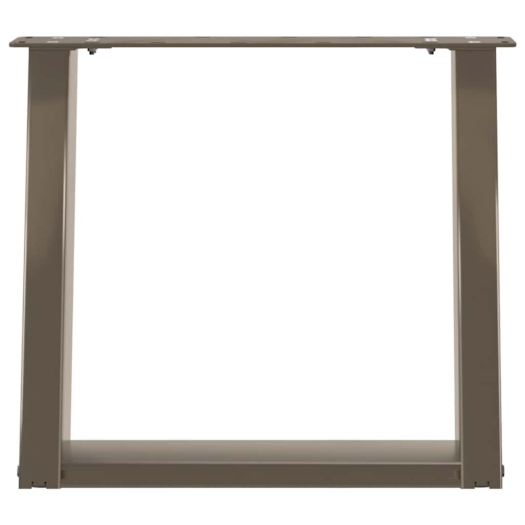 vidaXL Couchtischbeine U-Form 2 Stk. Naturstahl 50x(42-43) cm Stahl