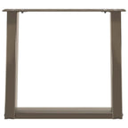 vidaXL Couchtischbeine U-Form 2 Stk. Naturstahl 50x(42-43) cm Stahl