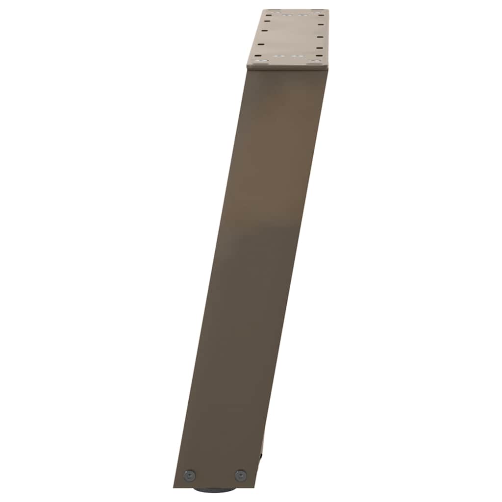 vidaXL Couchtischbeine U-Form 2 Stk. Naturstahl 50x(42-43) cm Stahl