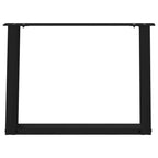 vidaXL Couchtischbeine U-Form 2 Stk. Schwarz 60x(42-43) cm Stahl