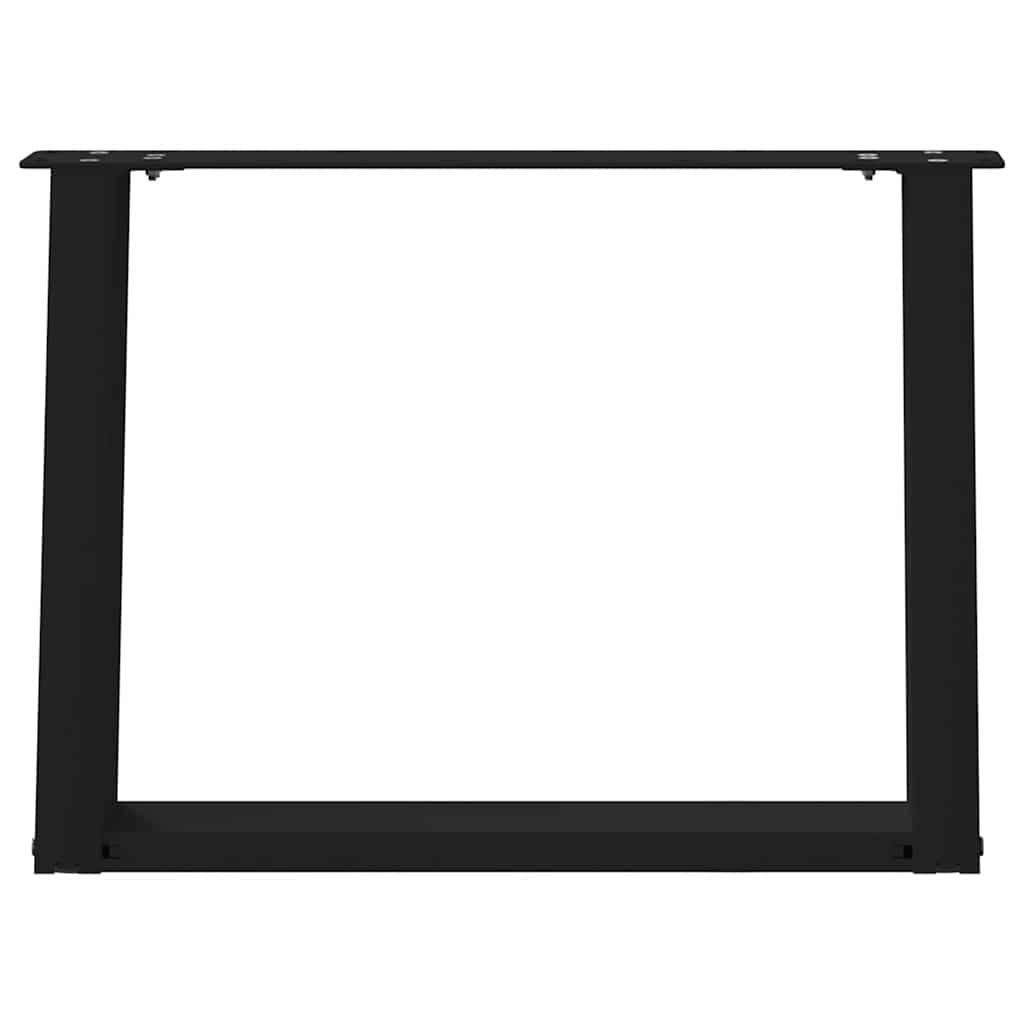vidaXL Couchtischbeine U-Form 2 Stk. Schwarz 60x(42-43) cm Stahl