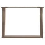 vidaXL Couchtischbeine U-Form 2 Stk. Naturstahl 60x(42-43) cm Stahl
