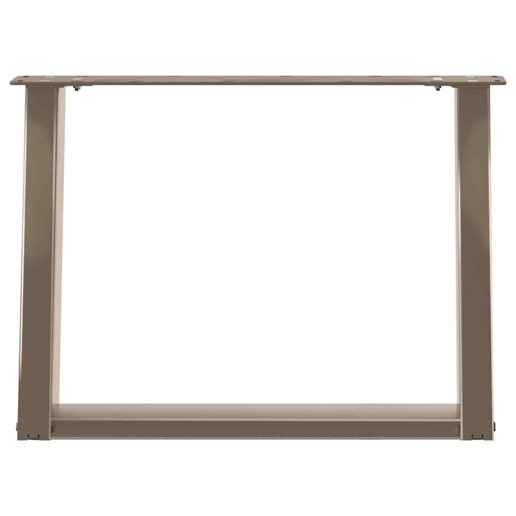 vidaXL Couchtischbeine U-Form 2 Stk. Naturstahl 60x(42-43) cm Stahl