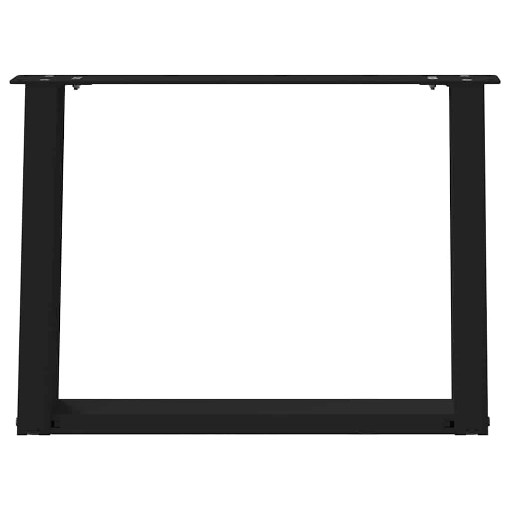 vidaXL Couchtischbeine U-Form 2 Stk. Schwarz 70x(42-43) cm Stahl