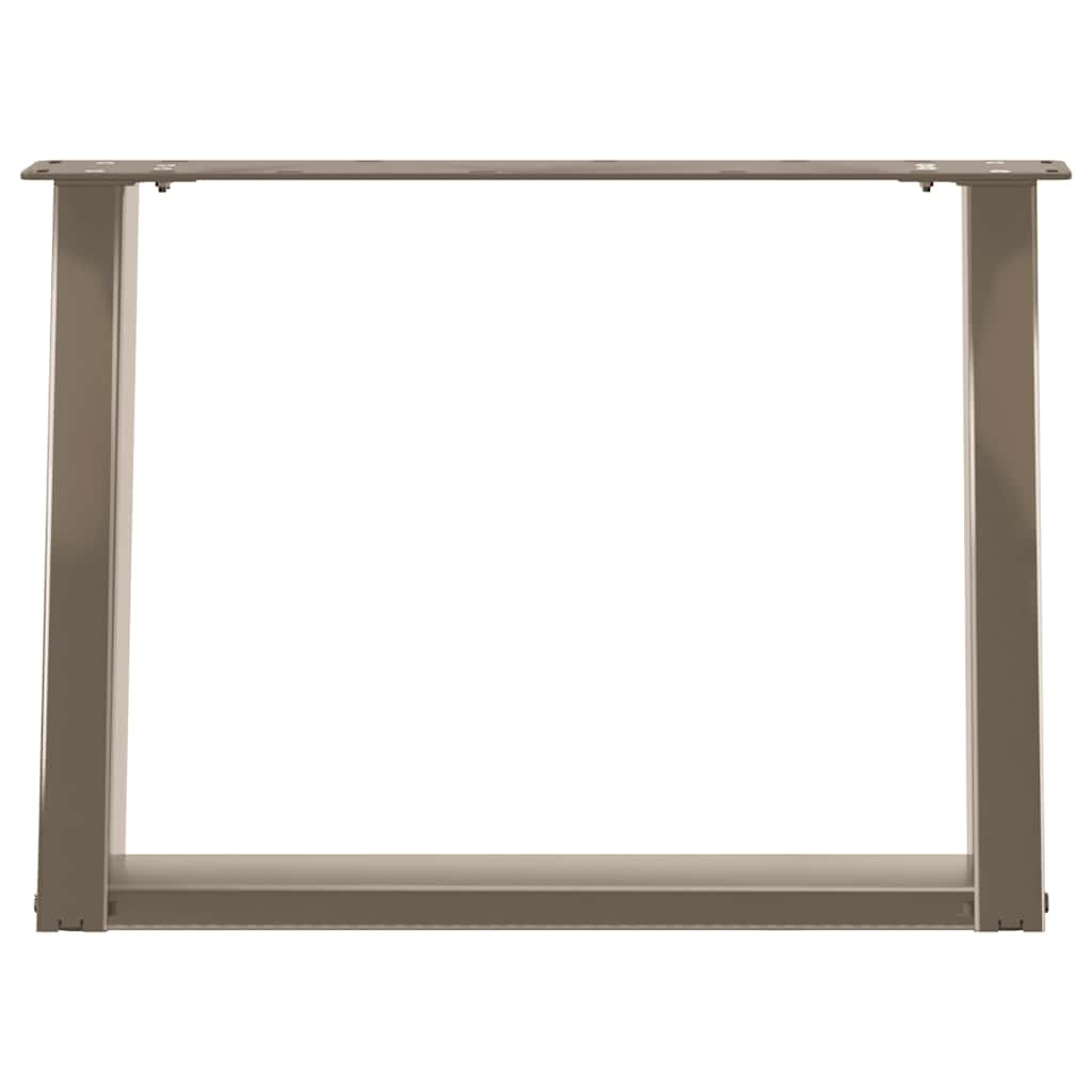 vidaXL Couchtischbeine U-Form 2 Stk. Naturstahl 70x(42-43) cm Stahl