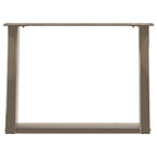 vidaXL Couchtischbeine U-Form 2 Stk. Naturstahl 70x(42-43) cm Stahl