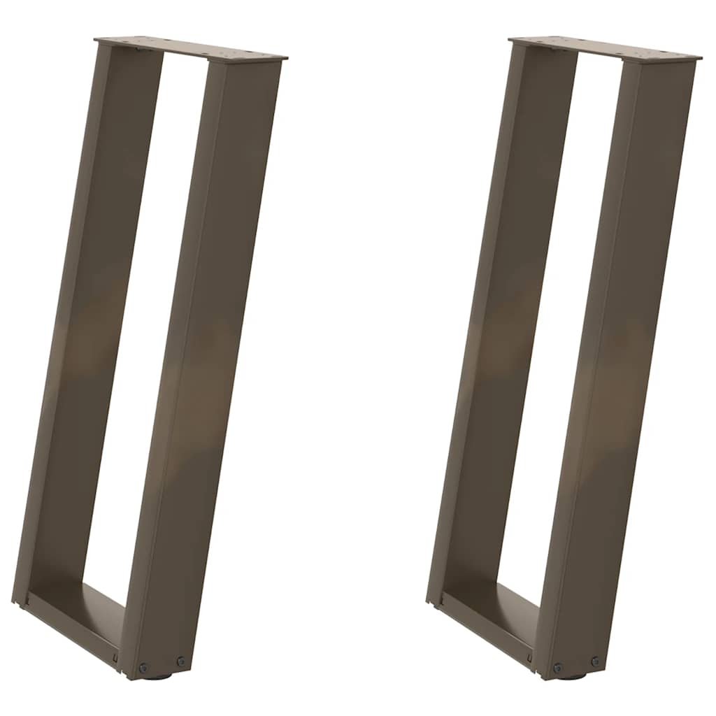 vidaXL Konsolentischbeine U-Form 2 Stk. Naturstahl 28x(72-73) cm Stahl