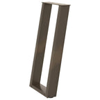 vidaXL Konsolentischbeine U-Form 2 Stk. Naturstahl 28x(72-73) cm Stahl