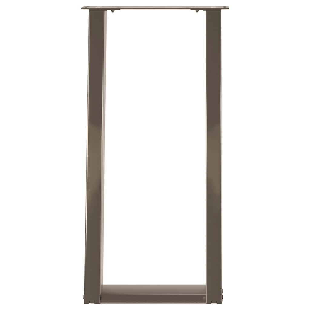 vidaXL Konsolentischbeine U-Form 2 Stk. Naturstahl 28x(72-73) cm Stahl