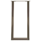 vidaXL Konsolentischbeine U-Form 2 Stk. Naturstahl 28x(72-73) cm Stahl