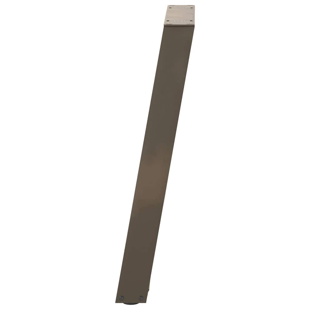 vidaXL Konsolentischbeine U-Form 2 Stk. Naturstahl 28x(72-73) cm Stahl
