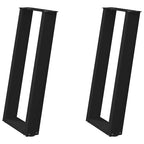 vidaXL Konsolentischbeine U-Form 2 Stk. Schwarz 38x(72-73) cm Stahl