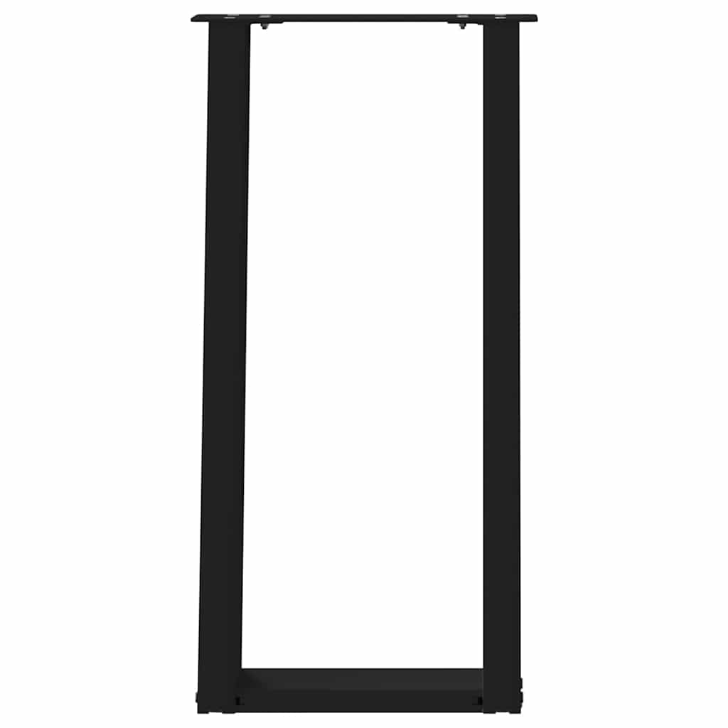 vidaXL Konsolentischbeine U-Form 2 Stk. Schwarz 38x(72-73) cm Stahl