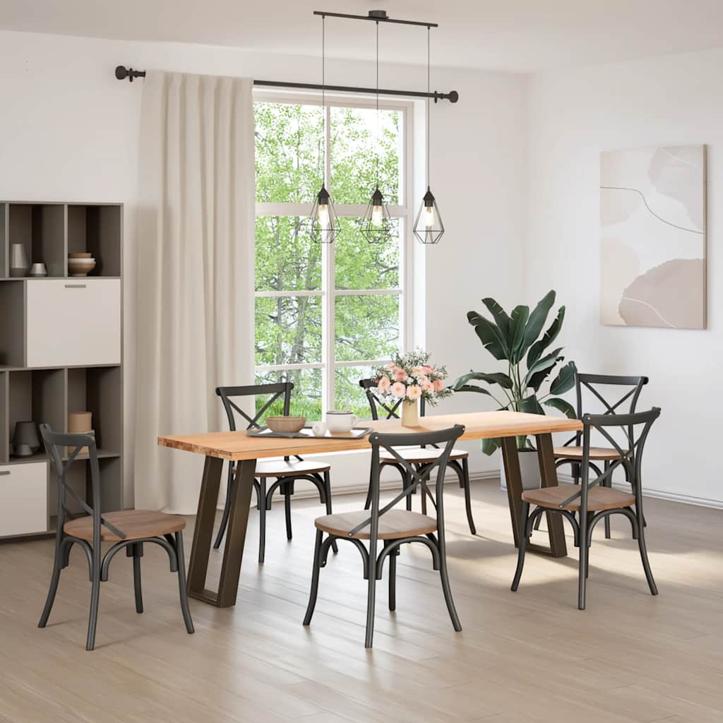 vidaXL Konsolentischbeine U-Form 2 Stk. Naturstahl 38x(72-73) cm Stahl