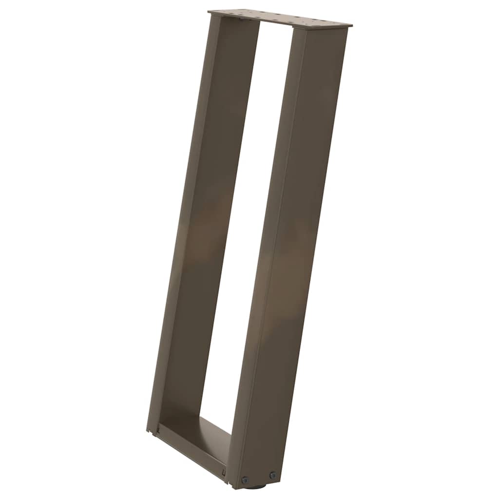 vidaXL Konsolentischbeine U-Form 2 Stk. Naturstahl 38x(72-73) cm Stahl