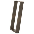 vidaXL Konsolentischbeine U-Form 2 Stk. Naturstahl 38x(72-73) cm Stahl
