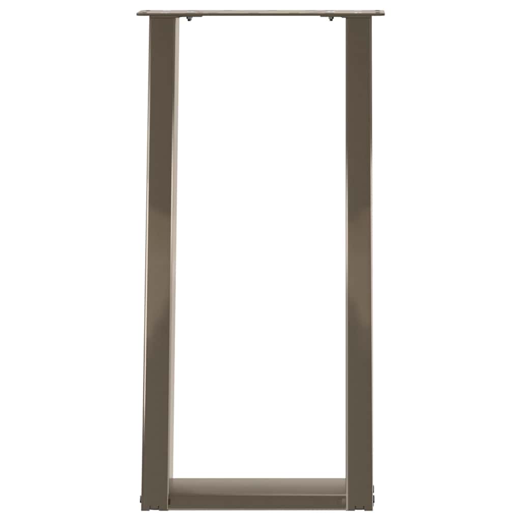 vidaXL Konsolentischbeine U-Form 2 Stk. Naturstahl 38x(72-73) cm Stahl