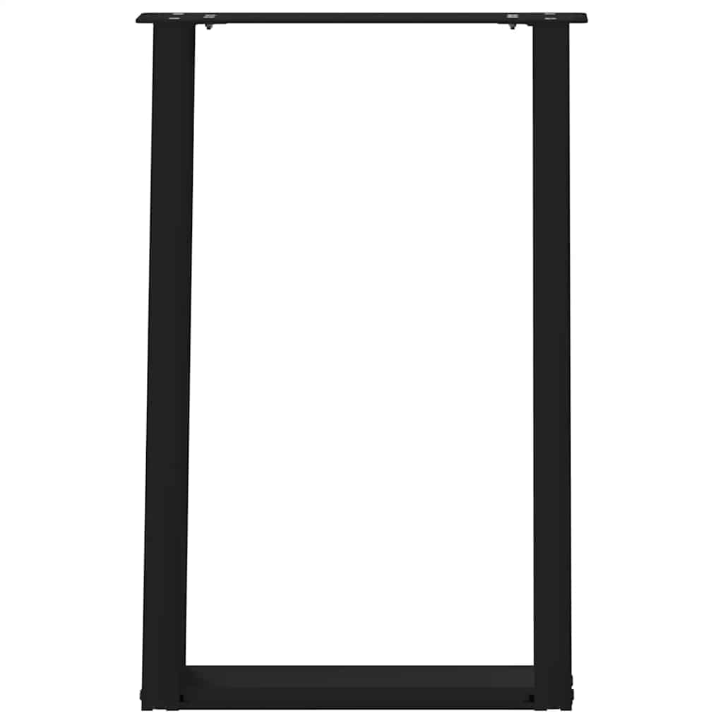 vidaXL Esstischbeine U-Form 2 Stk. Schwarz 50x(72-73) cm Stahl