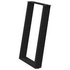 vidaXL Esstischbeine U-Form 2 Stk. Schwarz 60x(72-73) cm Stahl