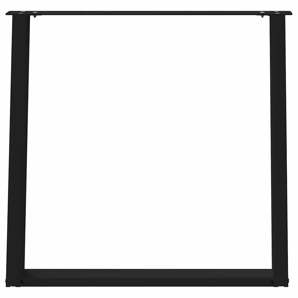 vidaXL Esstischbeine U-Form 2 Stk. Schwarz 70x(72-73) cm Stahl