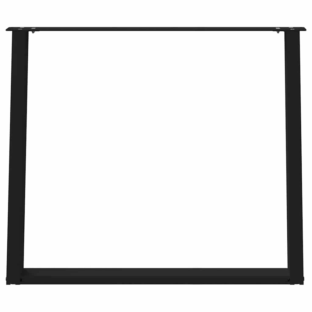 vidaXL Esstischbeine U-Form 2 Stk. Schwarz 90x(72-73) cm Stahl