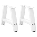 vidaXL Couchtischbeine A-Form 2 Stk. Weiß 40x(30-31) cm Stahl