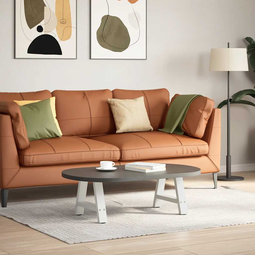 vidaXL Couchtischbeine A-Form 2 Stk. Weiß 40x(30-31) cm Stahl