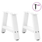 vidaXL Couchtischbeine A-Form 2 Stk. Weiß 40x(30-31) cm Stahl