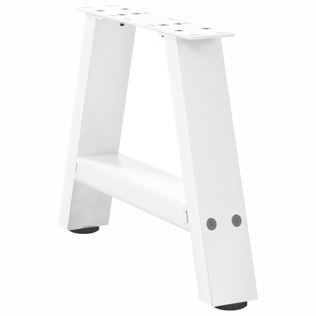 vidaXL Couchtischbeine A-Form 2 Stk. Weiß 40x(30-31) cm Stahl