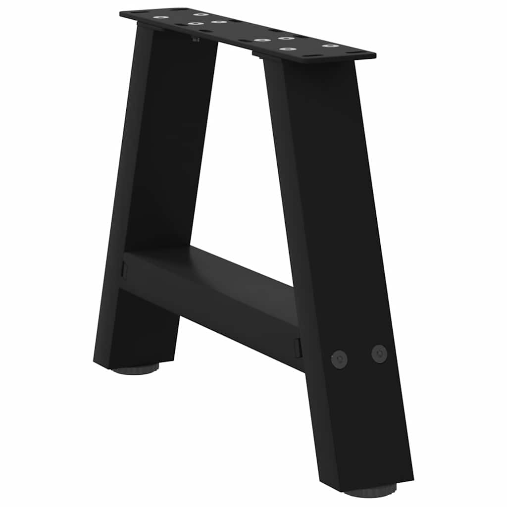 vidaXL Couchtischbeine A-Form 2 Stk. Schwarz 50x(30-31) cm Stahl