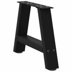 vidaXL Couchtischbeine A-Form 2 Stk. Schwarz 50x(30-31) cm Stahl